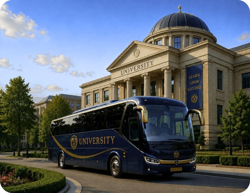 Hire University Charter Bus Nebraska For Students Safe Transportation  - ShowKeyPlus